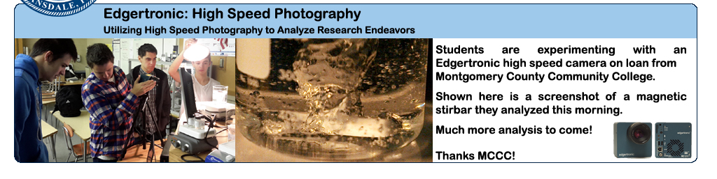 Students utilize high speed camera to characterize their research.